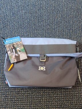 Anti-Theft Sherpani Gray and Light Blue Crossbody Bag